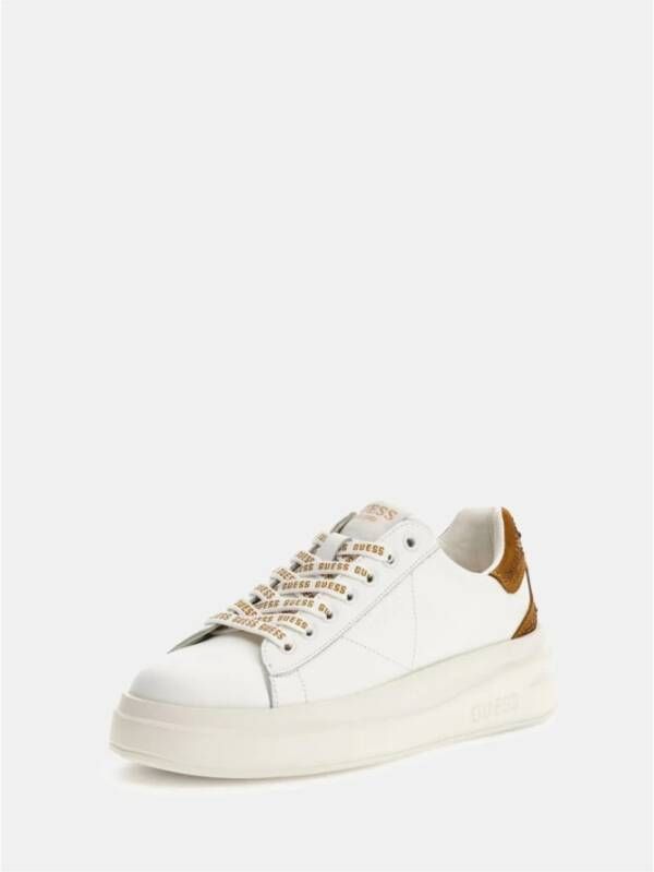 Guess Leren sneakers met strass Elbina White Dames