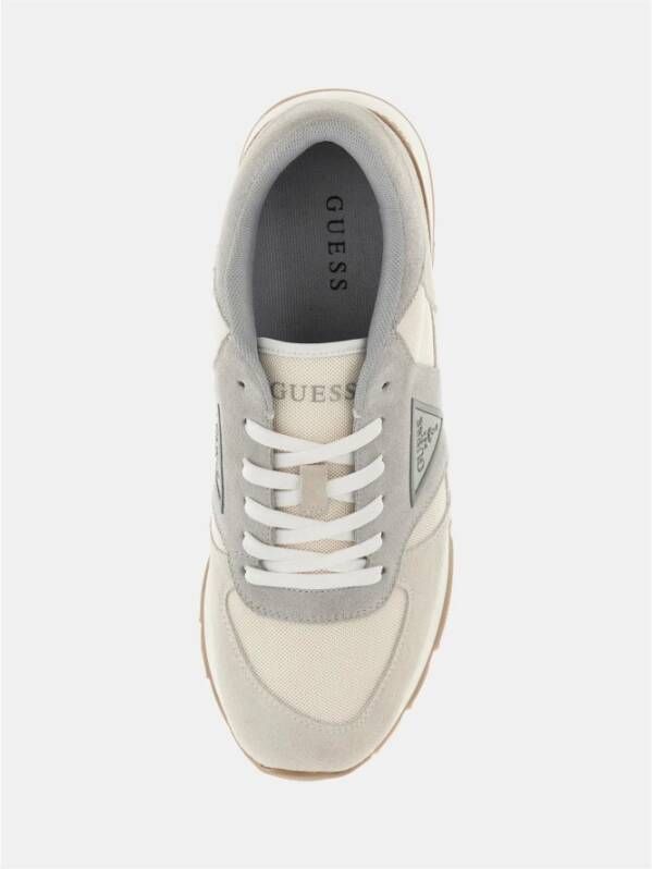 Guess Leren Textiel Sneakers Beige Model Beige Heren