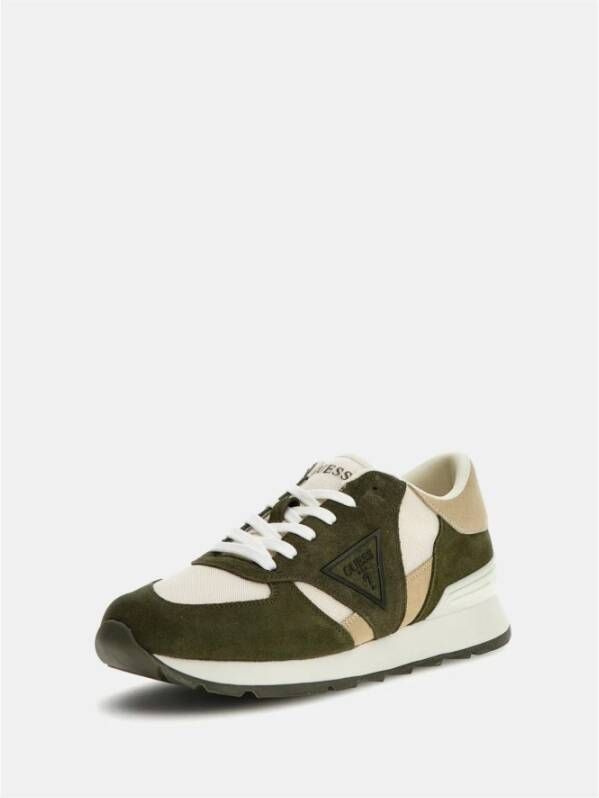 Guess Leren textielsneakers Groen model Green Dames