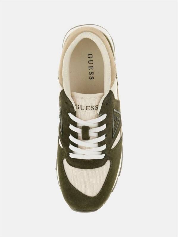 Guess Leren textielsneakers Groen model Green Dames