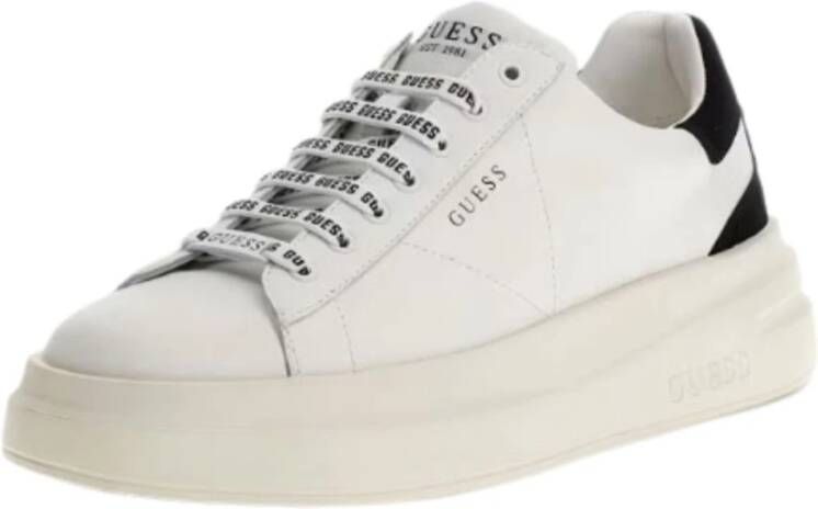 Guess Logo Veters Heren Sneakers White Heren