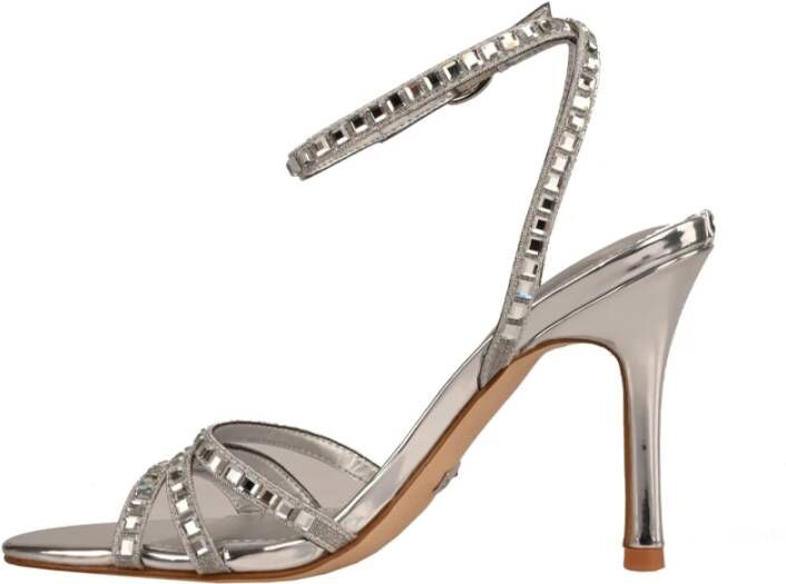 Guess Polyester Sandalen met Strass en Bandjes Gray Dames