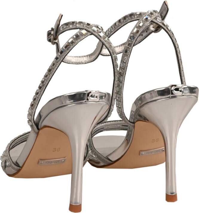 Guess Polyester Sandalen met Strass en Bandjes Gray Dames