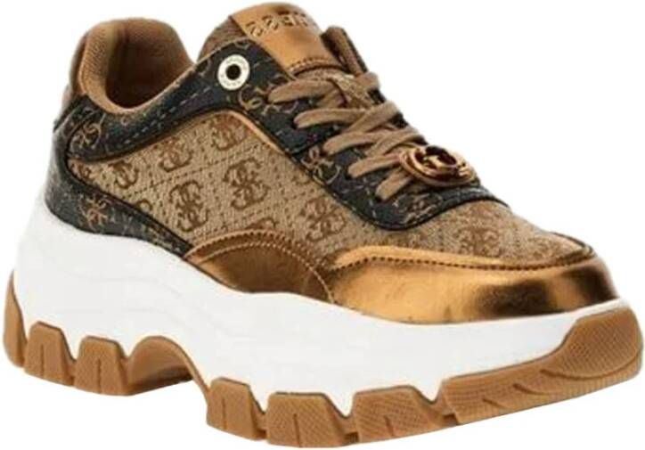 Guess Polyurethaan Sneakers voor Vrouwen Brown Dames