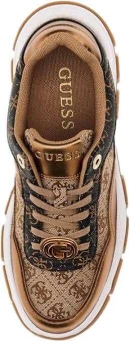 Guess Polyurethaan Sneakers voor Vrouwen Brown Dames