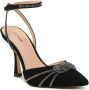 Guess Zwarte Satijnen Sandalen met Puntige Neus en 9 7 cm Hak Black Dames - Thumbnail 7