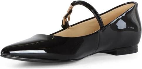 Guess Puntige Neus Patent Ballerina Flats Black Dames