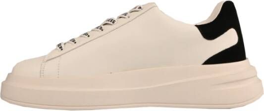 Guess Ronde Neus Sneaker in Kunstleer Beige Heren