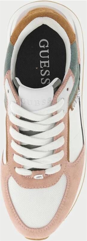 Guess Roze Runner Sneakers met Suède Inzetstukken Multicolor Dames