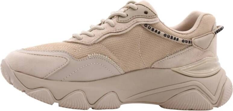 Guess Glamour Sneaker Vrouwen Stijlvolle Schoenen Beige Dames