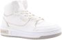 GUESS Tullia Hoge Dames Sneakers Wit Goud - Thumbnail 6