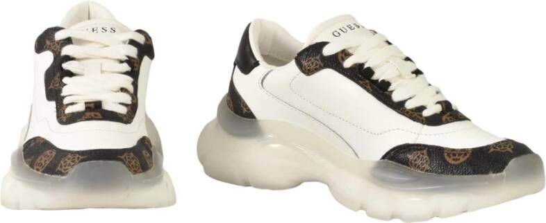 Guess Sneakers met rubberen zool en leer White Dames