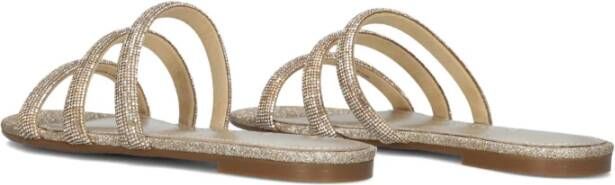 Guess Sprankelende Strass Tadem Slippers voor Zomer Yellow Dames