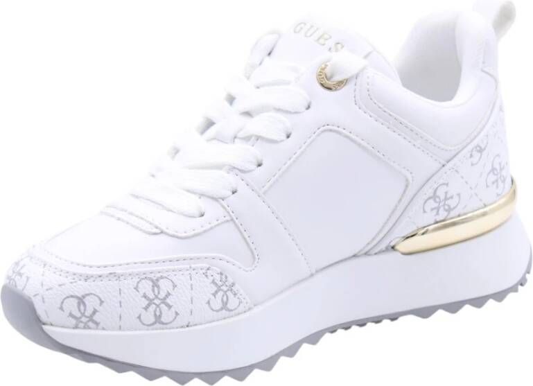 Guess Stijlvolle Keriem Sneaker voor Mannen White Dames