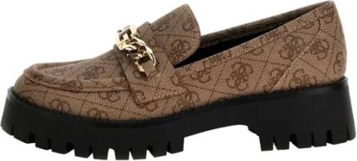 Guess Stijlvolle Loafers voor Mannen Beige Dames