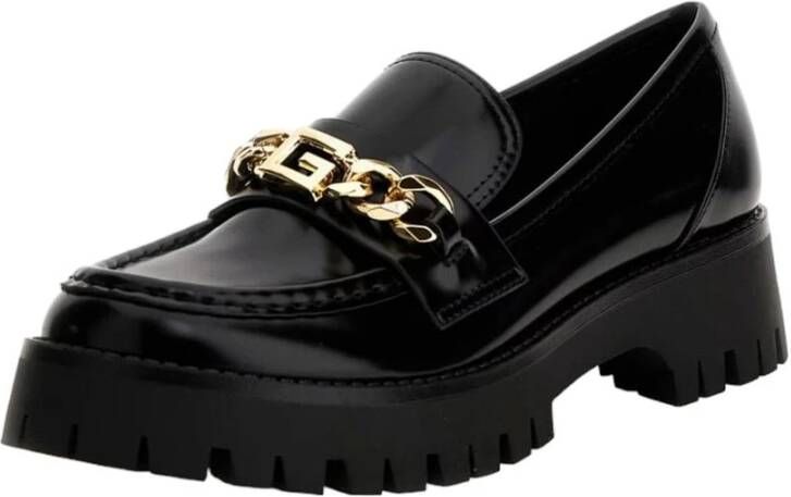 Guess Stijlvolle Loafers voor Mannen Black Dames