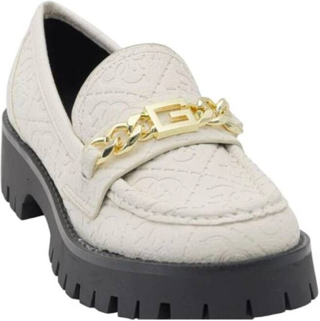 Guess Stijlvolle Loafers voor Mannen White Dames