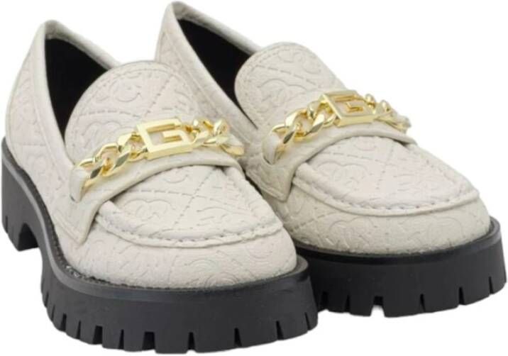 Guess Stijlvolle Loafers voor Mannen White Dames