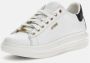 Guess Dames Vibo Leren Sneakers Wit Goud White Dames - Thumbnail 12