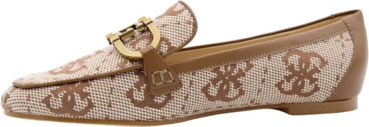 Guess Stijlvolle Mocassin Schoenen Beige Dames