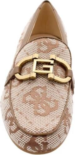 Guess Stijlvolle Mocassin Schoenen Beige Dames