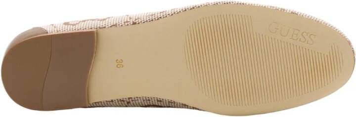 Guess Stijlvolle Mocassin Schoenen Beige Dames