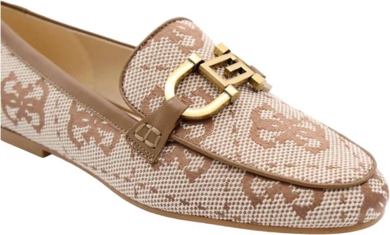 Guess Stijlvolle Mocassin Schoenen Beige Dames