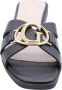 Guess Zwarte Leren Sandalen met Bandjes Symo Black Dames - Thumbnail 15