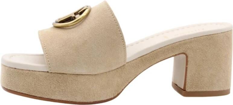 Guess Stijlvolle Mule Perrez Beige Dames