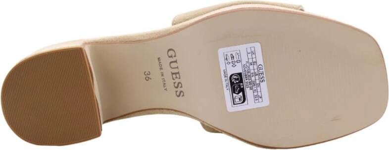 Guess Stijlvolle Mule Perrez Beige Dames