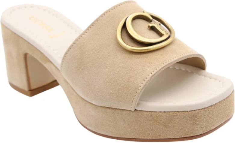 Guess Stijlvolle Mule Perrez Beige Dames