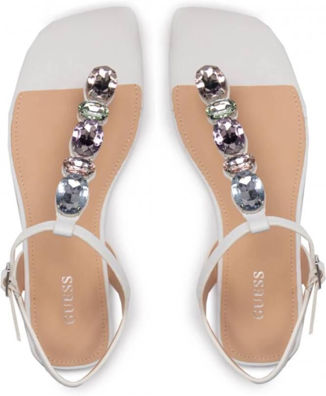 Guess Strand Slippers White Dames