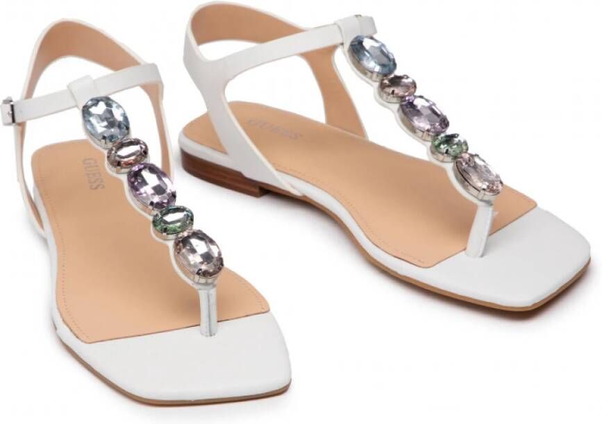 Guess Strand Slippers White Dames