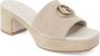 Guess Beige Suède Plateau Blokhak Sandalen Beige Dames - Thumbnail 11