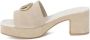 Guess Beige Suède Plateau Blokhak Sandalen Beige Dames - Thumbnail 12