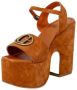 Guess Bruine Platform Sandalen met Gesp Brown Dames - Thumbnail 4