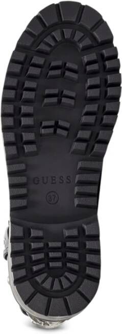 Guess Veterschoenen van Leer Zwart Dames