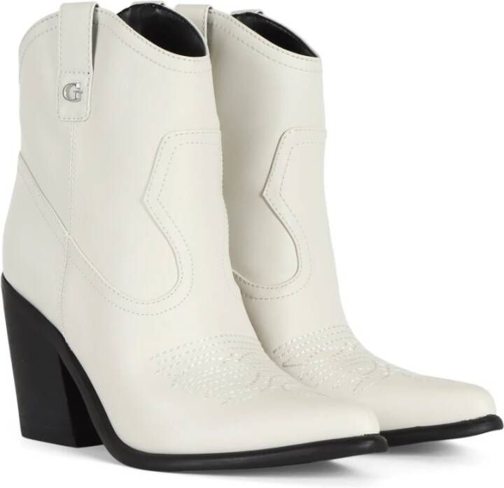 Guess Westers Vegan Leren Laars White Dames