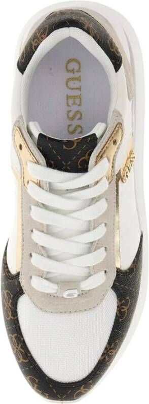 Guess Witte Casual Synthetische Sneakers White Dames