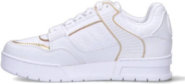 Guess Witte Gouden Veterschoenen voor Dames White Dames