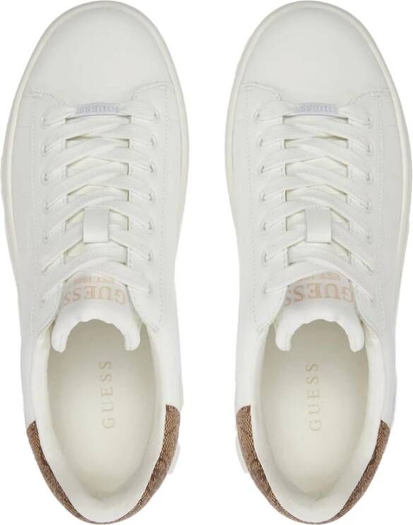 Guess Witte lage nylon sneakers White Dames