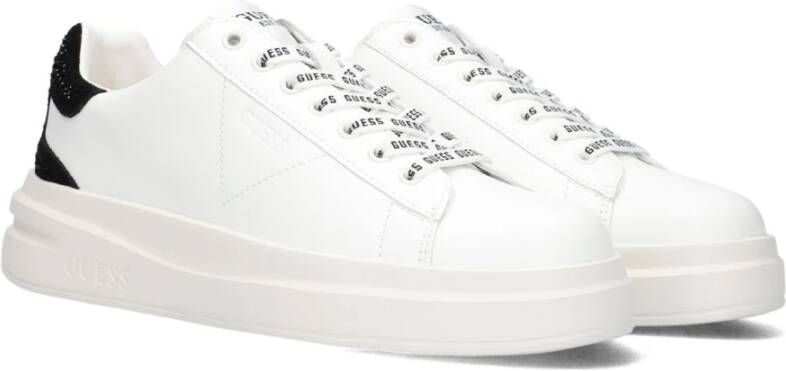 Guess Witte Lage Top Sneakers met Strass Details White Dames