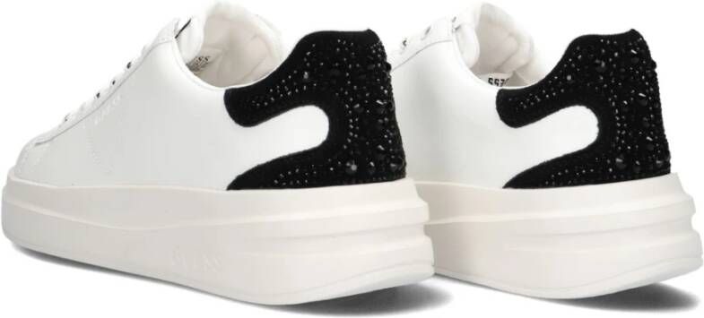 Guess Witte Lage Top Sneakers met Strass Details White Dames