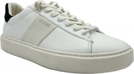 Guess Witte leren herensneakers White Heren