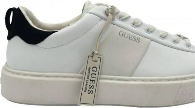 Guess Witte leren herensneakers White Heren