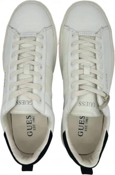 Guess Witte leren herensneakers White Heren