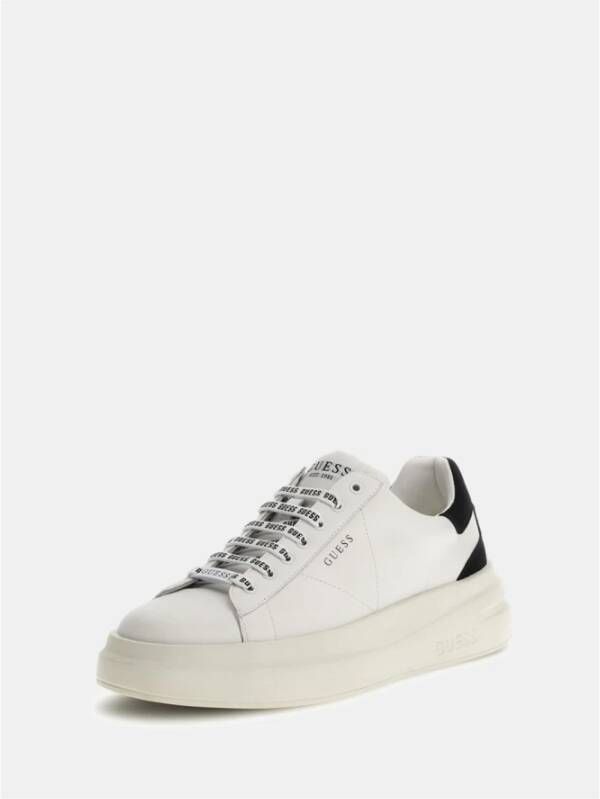 Guess Witte Leren Sneakers Elba White Dames