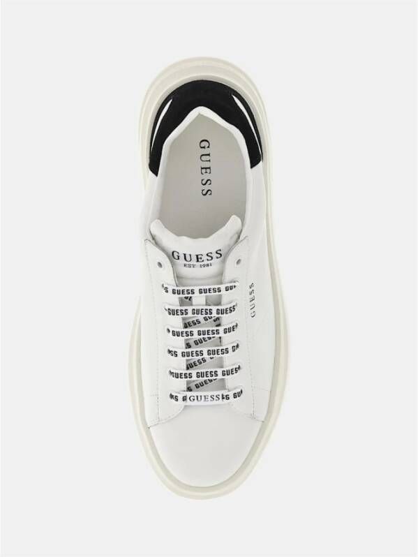 Guess Witte Leren Sneakers Elba White Dames