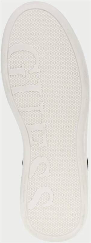 Guess Witte leren sneakers met ronde neus White Dames