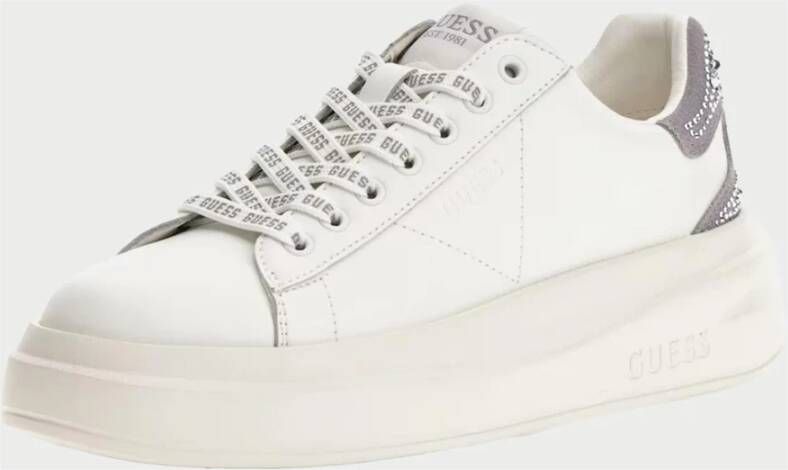 Guess Witte Leren Sneakers met Studs White Dames